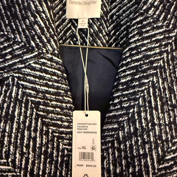 Favorite Daughter Navy Tweed Belted Jacket - Picture 5 of 5